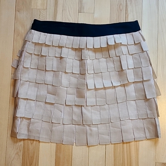 J. Crew Collection Tiered Brique Silk Mini Skirt - Picture 2 of 7